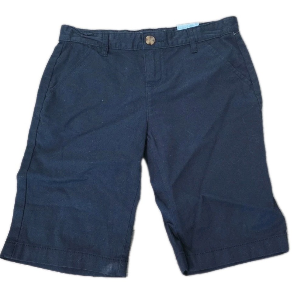 Old Navy Kid Girls Ink Blue Uniform Twill Bermuda Shorts Size 14